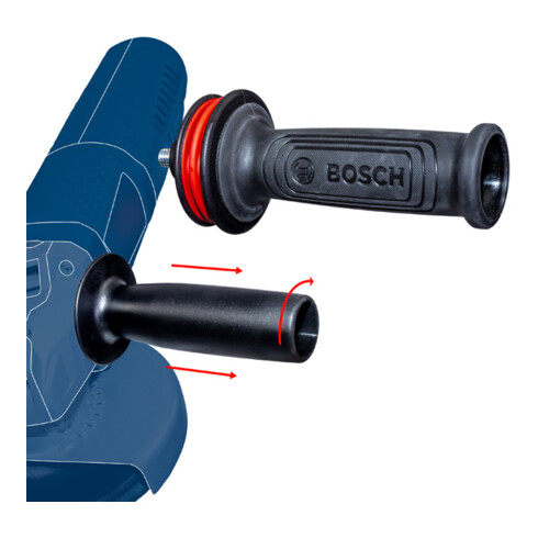 Bosch Handgriff für Zweihandwinkelschleifer mit M 14