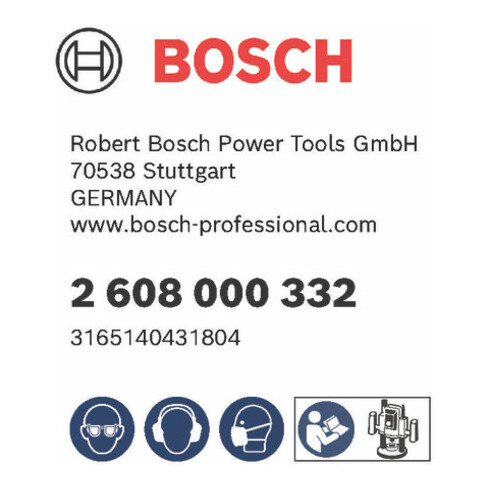 Bosch handleiding voor Bosch bovenfrees GKF 600 Professional