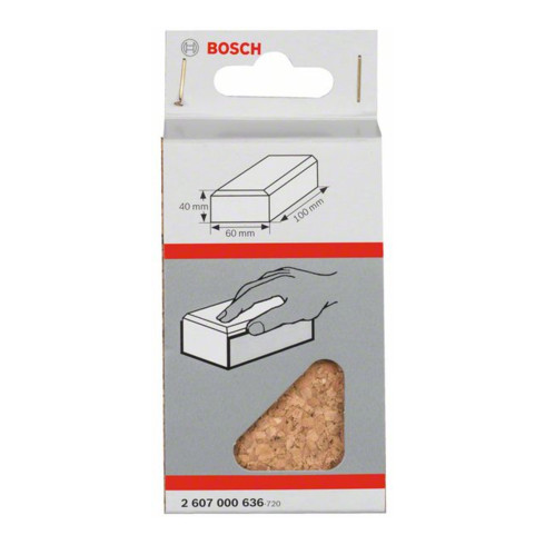 Bosch handschuurblok lengte x breedte: 60 x 100 mm gemaakt van kurk klein