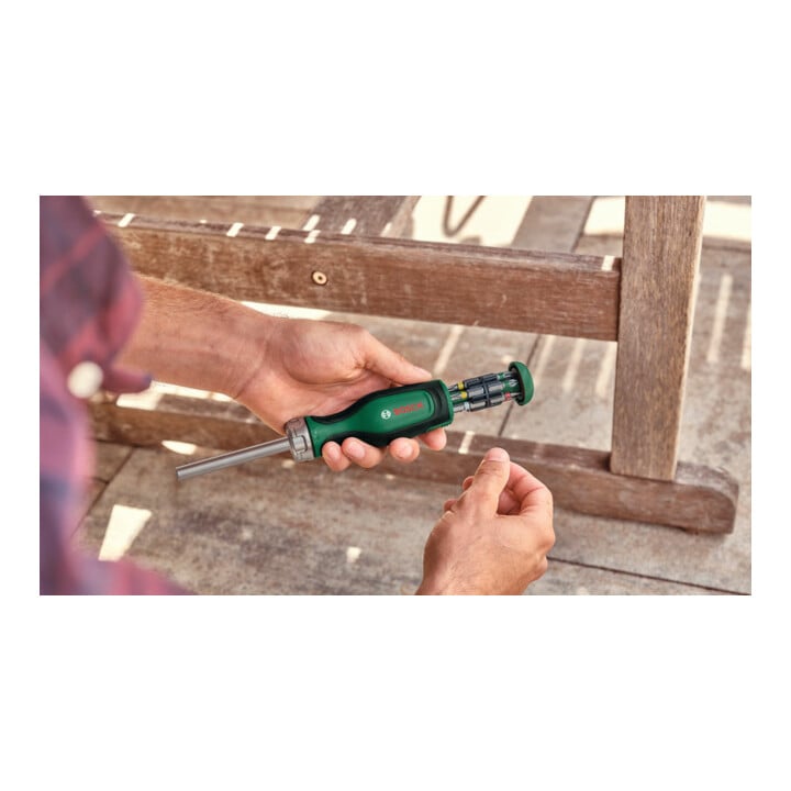 Bosch Handwerkzeuge Bit-Ratschenschraubendreher mit 12 Bits