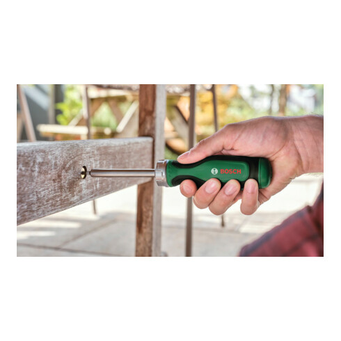 Bosch Handwerkzeuge Bit-Ratschenschraubendreher mit 12 Bits