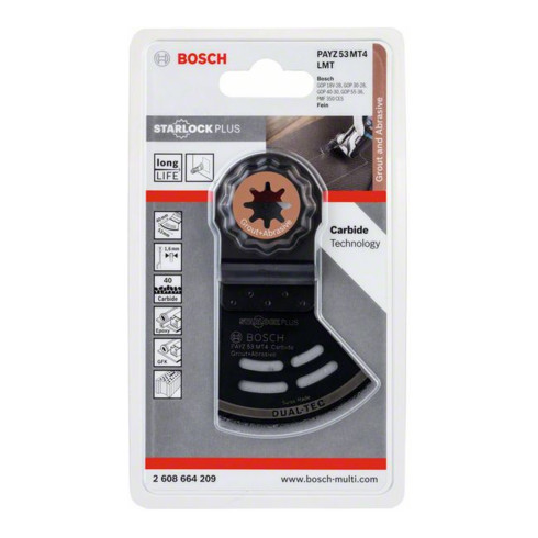Bosch hardmetalen Dual-Tec invalzaagblad PAYZ 53 MT4 53 x 40 mm