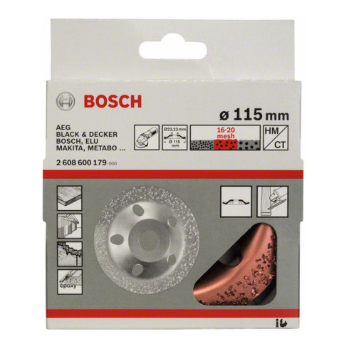 Bosch hardmetalen schijf 115 x 22,23 mm medium schuin