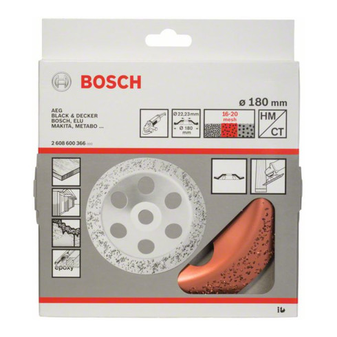 Bosch hardmetalen schijf 180 x 22,23 mm medium schuin