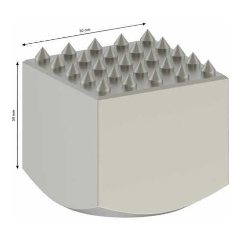 Bosch hardmetalen stockeerplaat 50 x 50 mm 5 x 5