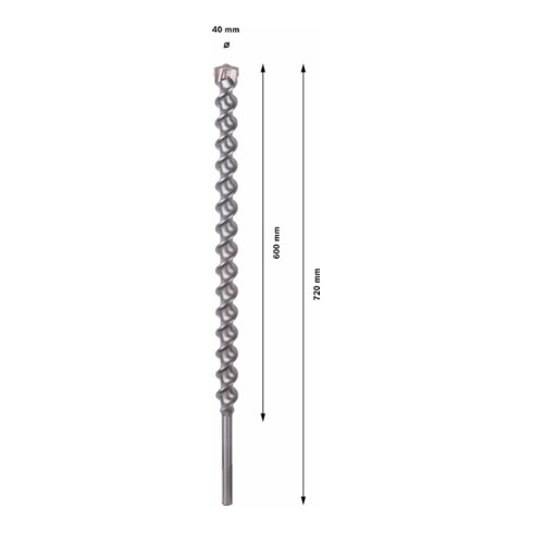 Bosch Hartmetall-Hammerbohrer SDS-max,⌀xganze Länge: 40X720mm