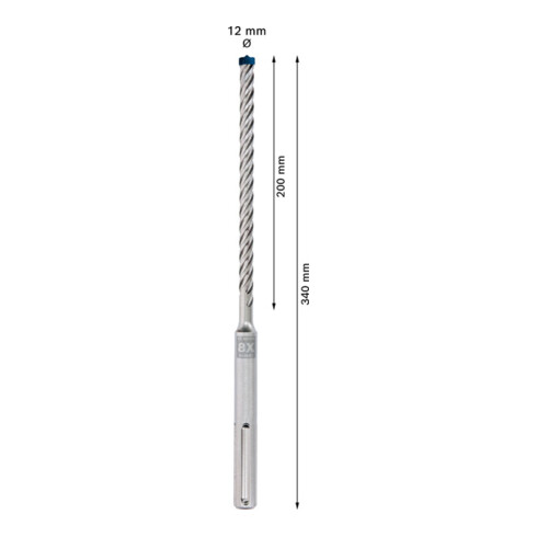 Bosch Hartmetall-Hammerbohrer SDS-max EXPERT„8X“ SDS-max,⌀xganze Länge: 12X340mm
