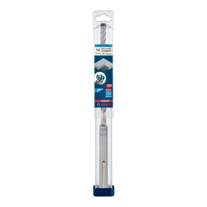 Bosch Hartmetall-Hammerbohrer SDS-max EXPERT„8X“ SDS-max,⌀xganze Länge: 12X340mm