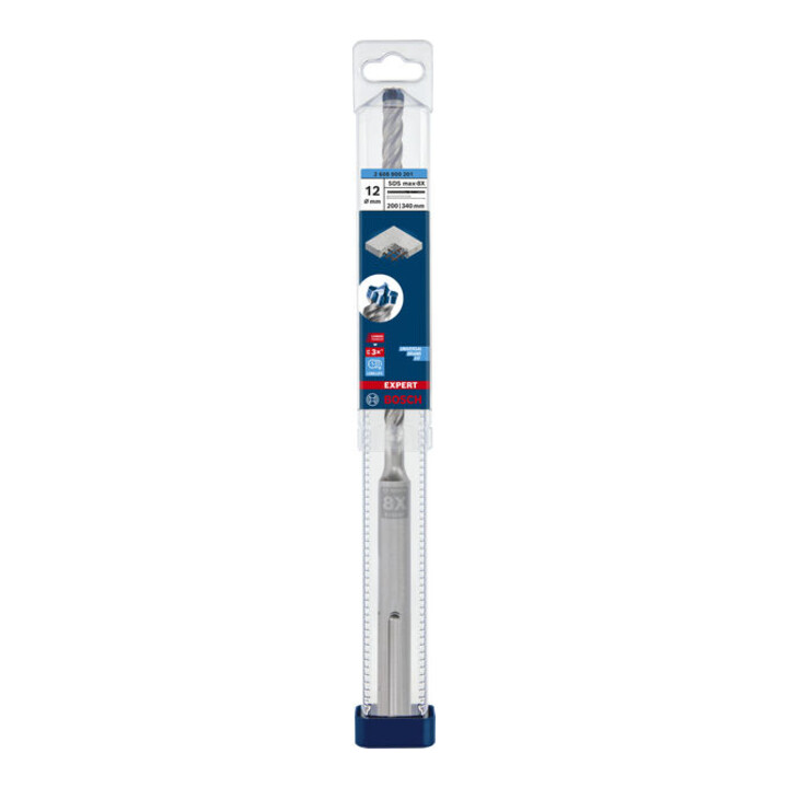 Bosch Hartmetall-Hammerbohrer SDS-max EXPERT„8X“ SDS-max,⌀xganze Länge: 12X340mm