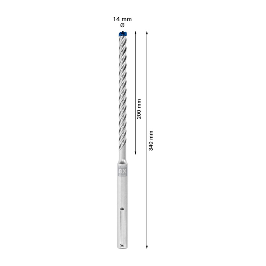 Bosch Hartmetall-Hammerbohrer SDS-max EXPERT„8X“ SDS-max,⌀xganze Länge: 14X340mm