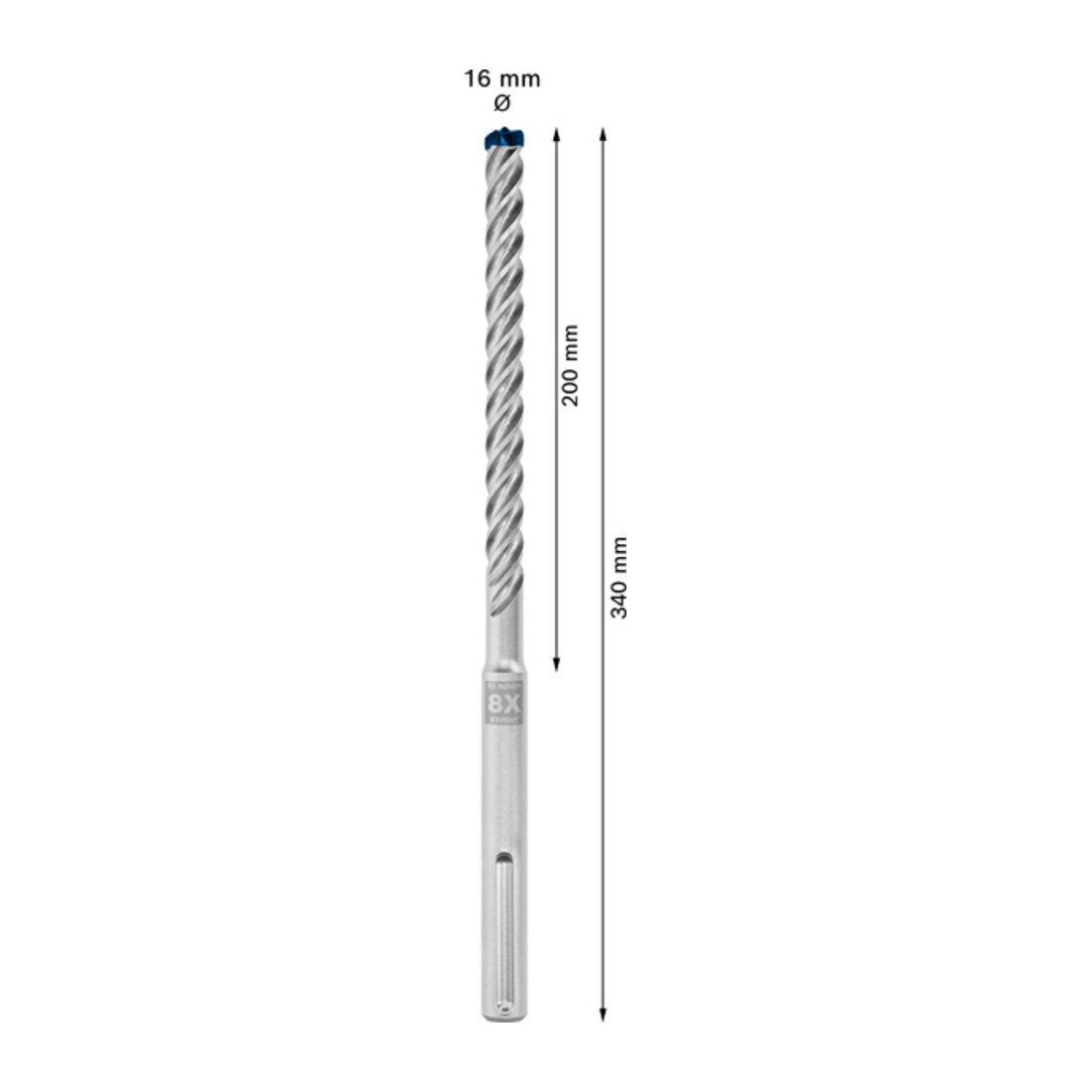 Bosch Hartmetall-Hammerbohrer SDS-max EXPERT„8X“ SDS-max,⌀xganze Länge: 16X340mm
