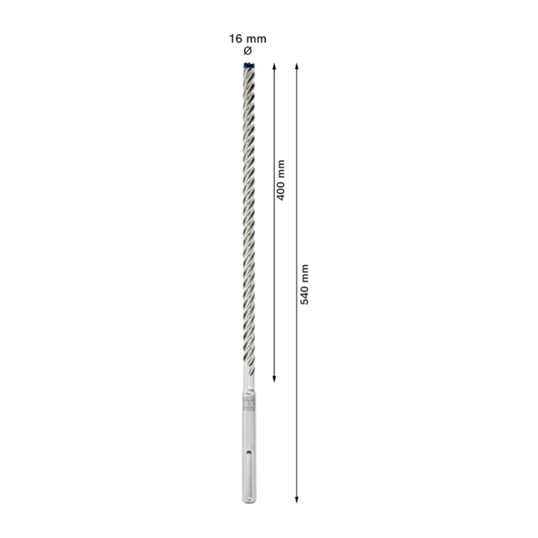 Bosch Hartmetall-Hammerbohrer SDS-max EXPERT„8X“ SDS-max,⌀xganze Länge: 16X540mm