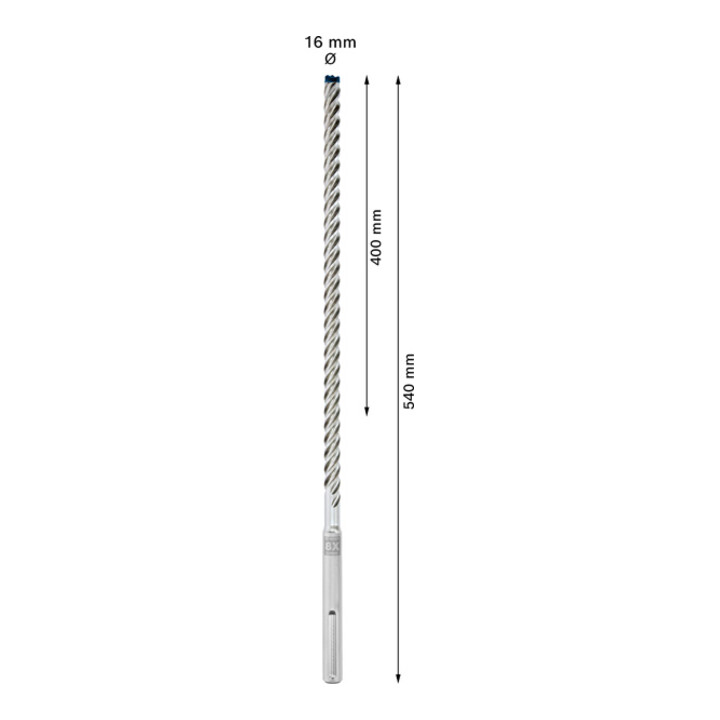 Bosch Hartmetall-Hammerbohrer SDS-max EXPERT„8X“ SDS-max,⌀xganze Länge: 16X540mm