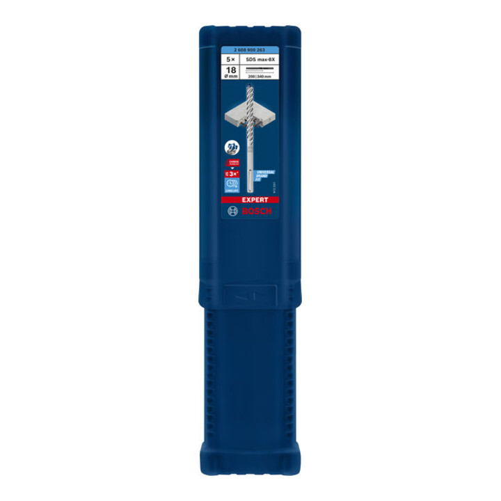 Bosch Hartmetall-Hammerbohrer SDS-max EXPERT„8X“ SDS-max,⌀xganze Länge: 18X340mm