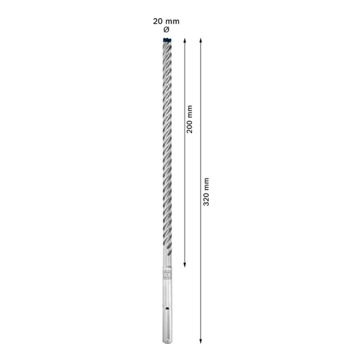 Bosch Hartmetall-Hammerbohrer SDS-max EXPERT„8X“ SDS-max,⌀xganze Länge: 18X540mm