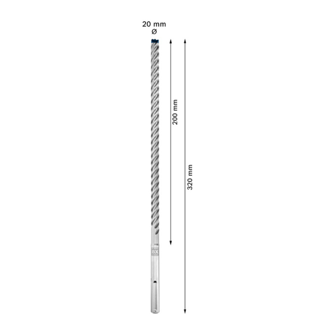 Bosch Hartmetall-Hammerbohrer SDS-max EXPERT„8X“ SDS-max,⌀xganze Länge: 18X540mm