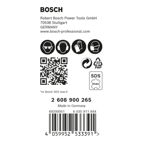 Bosch Hartmetall-Hammerbohrer SDS-max EXPERT„8X“ SDS-max,⌀xganze Länge: 20X320mm