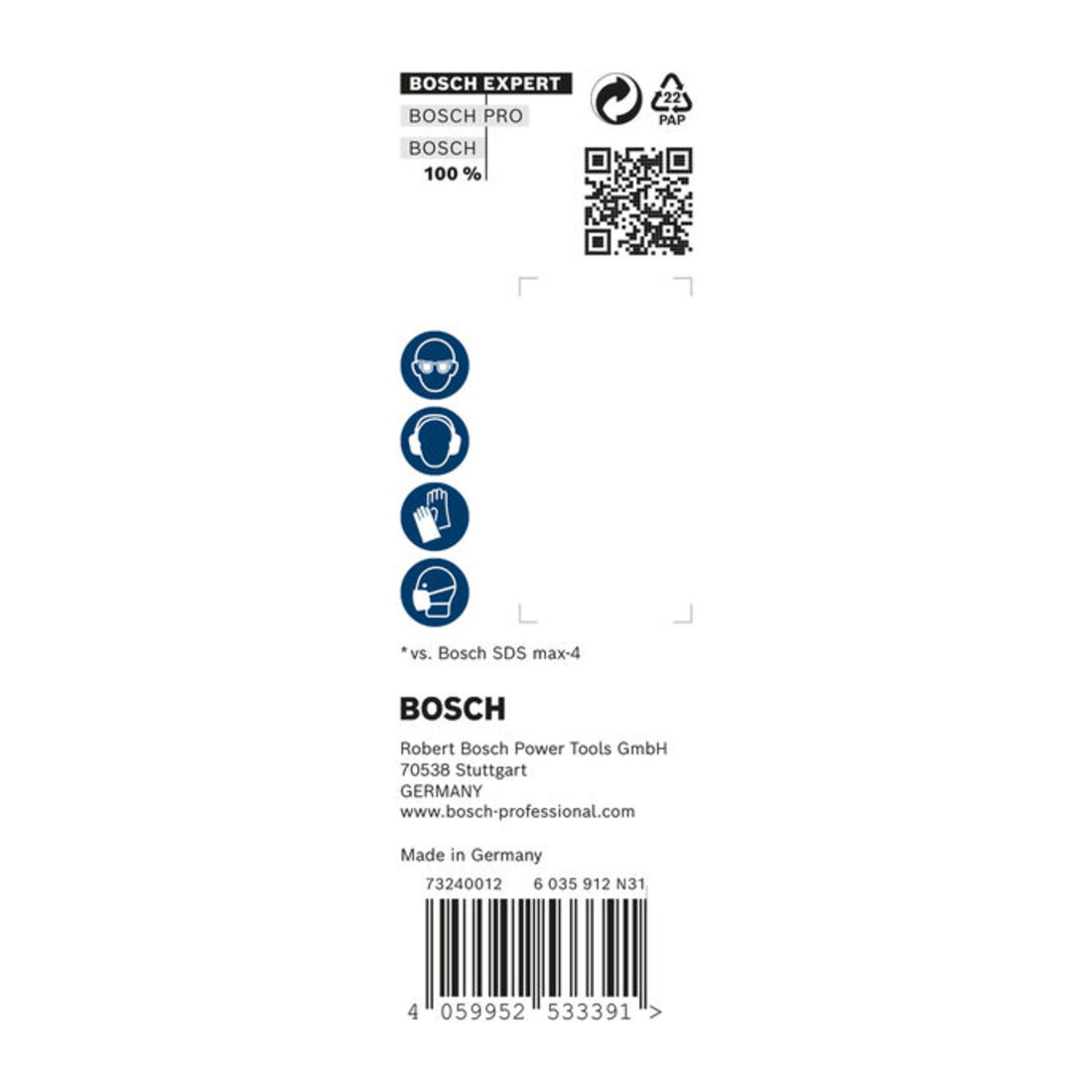 Bosch Hartmetall-Hammerbohrer SDS-max EXPERT„8X“ SDS-max,⌀xganze Länge: 20X320mm