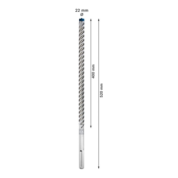 Bosch Hartmetall-Hammerbohrer SDS-max EXPERT„8X“ SDS-max,⌀xganze Länge: 22X520mm