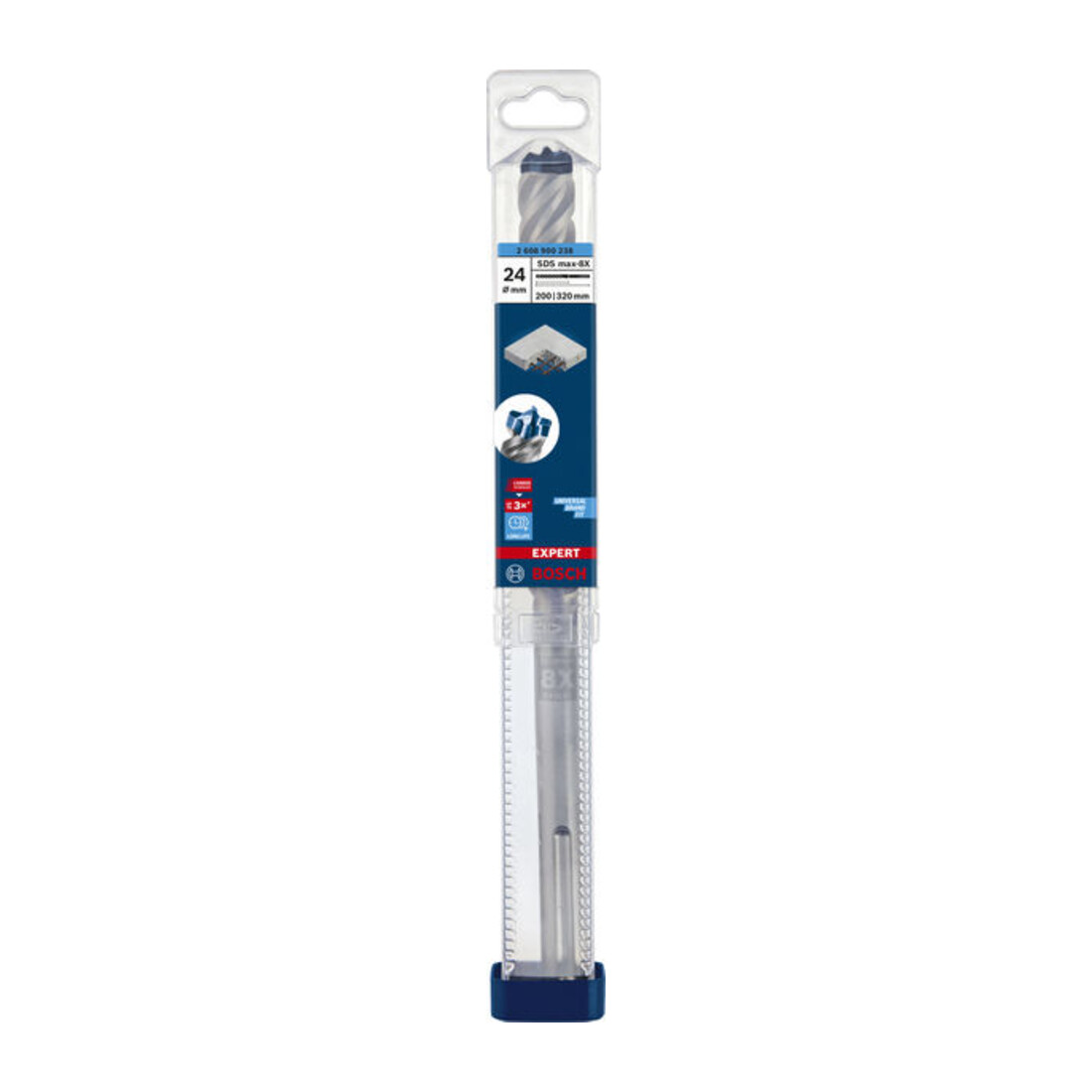 Bosch Hartmetall-Hammerbohrer SDS-max EXPERT„8X“ SDS-max,⌀xganze Länge: 24X320mm