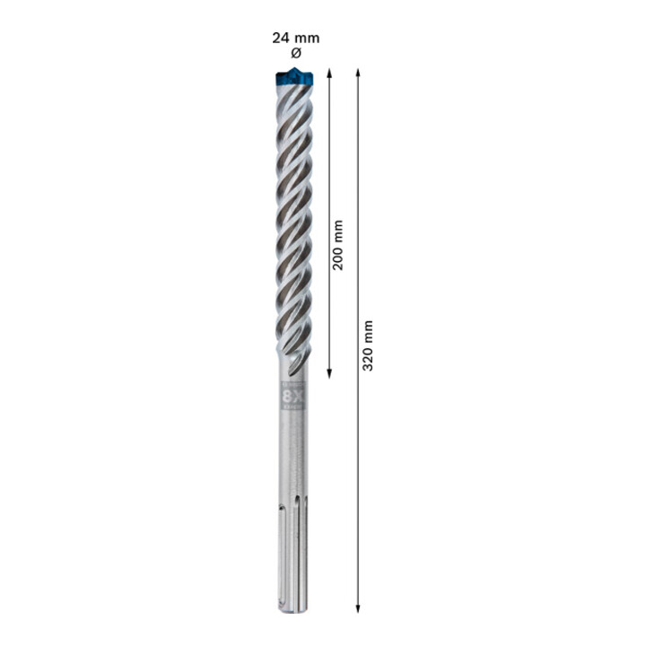 Bosch Hartmetall-Hammerbohrer SDS-max EXPERT„8X“ SDS-max,⌀xganze Länge: 24X320mm