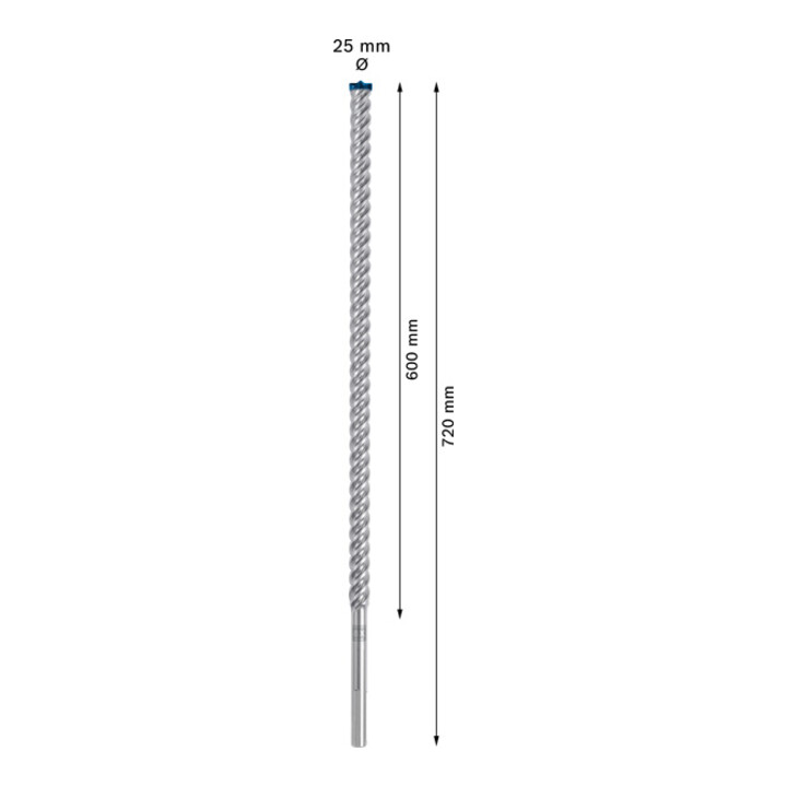 Bosch Hartmetall-Hammerbohrer SDS-max EXPERT„8X“ SDS-max,⌀xganze Länge: 25X720mm
