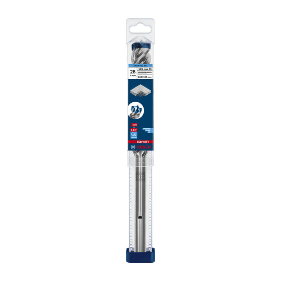 Bosch Hartmetall-Hammerbohrer SDS-max EXPERT„8X“ SDS-max,⌀xganze Länge: 28X320mm