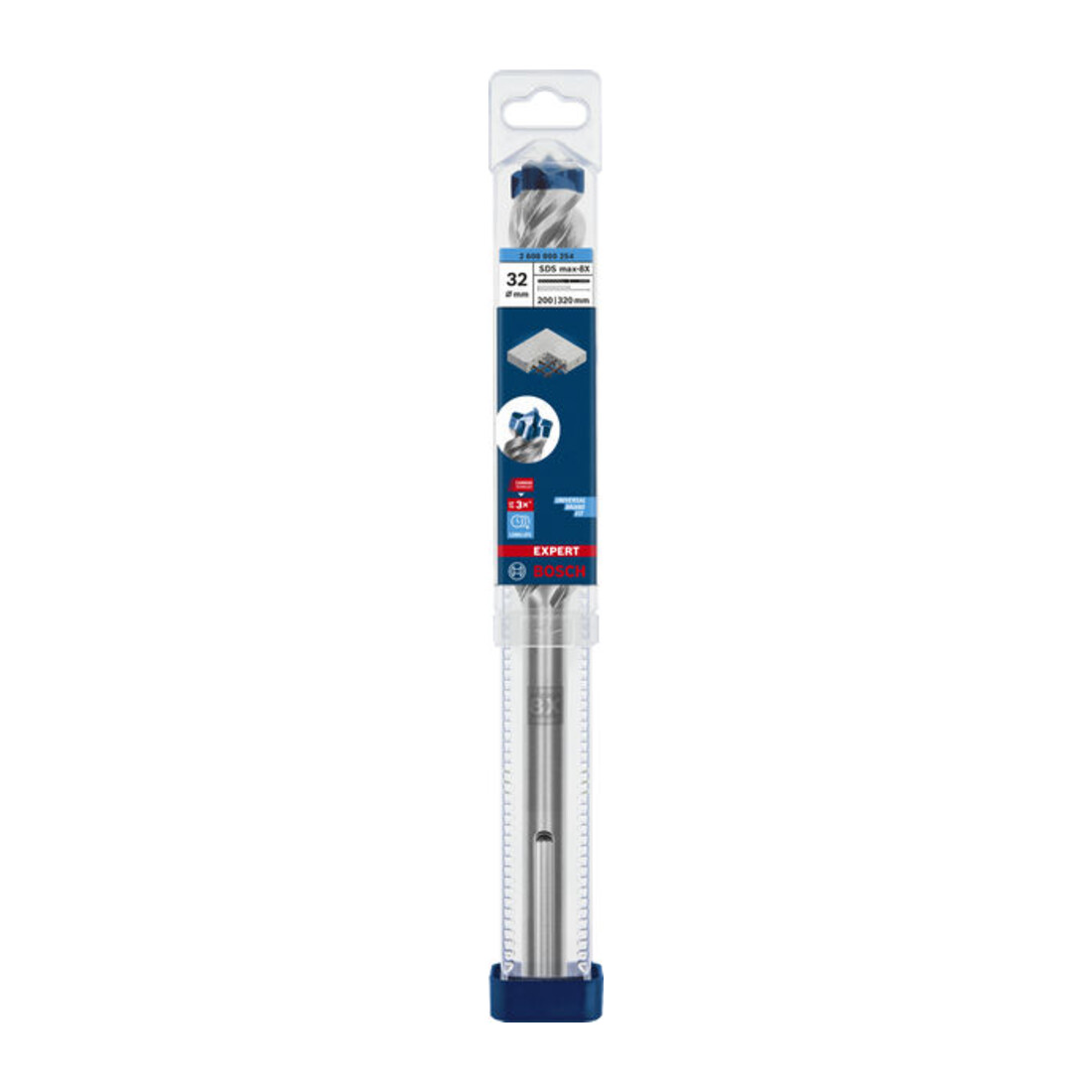 Bosch Hartmetall-Hammerbohrer SDS-max EXPERT„8X“ SDS-max,⌀xganze Länge: 32X320mm