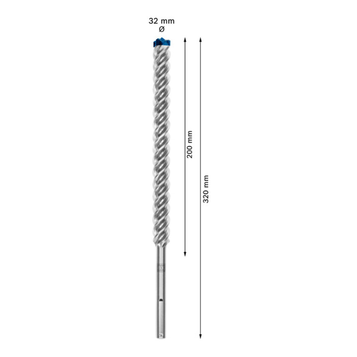 Bosch Hartmetall-Hammerbohrer SDS-max EXPERT„8X“ SDS-max,⌀xganze Länge: 32X520mm