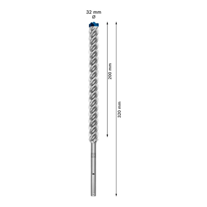 Bosch Hartmetall-Hammerbohrer SDS-max EXPERT„8X“ SDS-max,⌀xganze Länge: 32X520mm