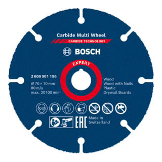 BOSCH Hartmetall-Trennscheibe, Scheiben-⌀: 76mm