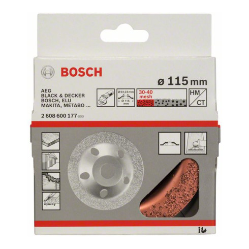 Bosch Hartmetalltopfscheibe, fein, flach