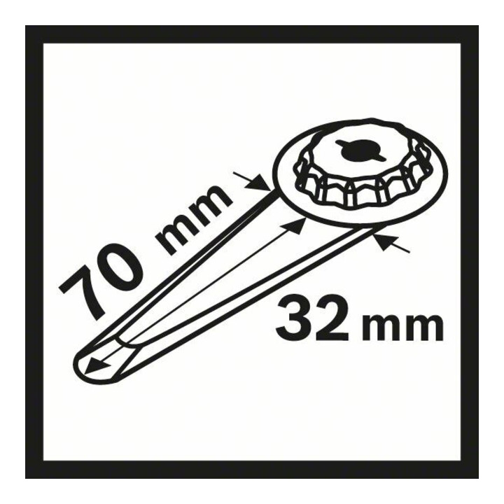 Bosch HCS Coupe-bordure universel MAII 32 SLC, 70 x 32 mm