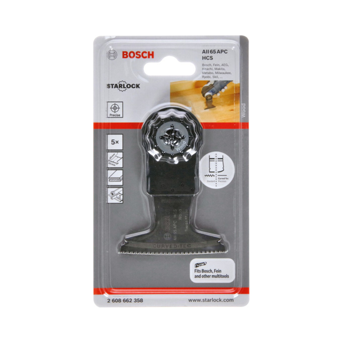 Bosch HCS invalcirkelzaagblad AII 65 APC hout, 40 x 65 mm