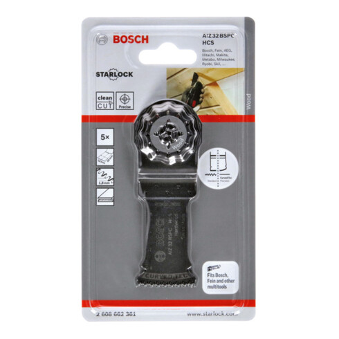 Bosch HCS invalcirkelzaagblad AIZ 32 BSPC Hard Wood, 50 x 32 mm