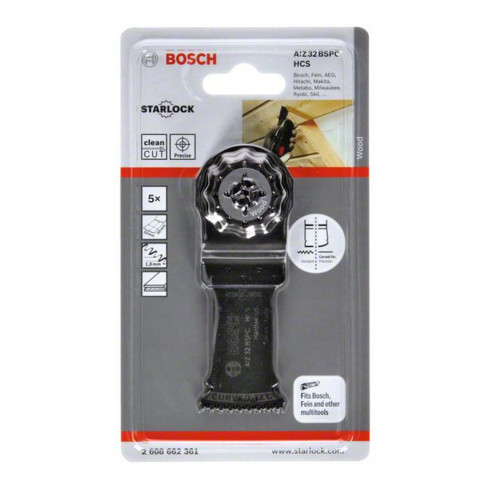 Bosch HCS invalcirkelzaagblad AIZ 32 BSPC Hard Wood, 50 x 32 mm