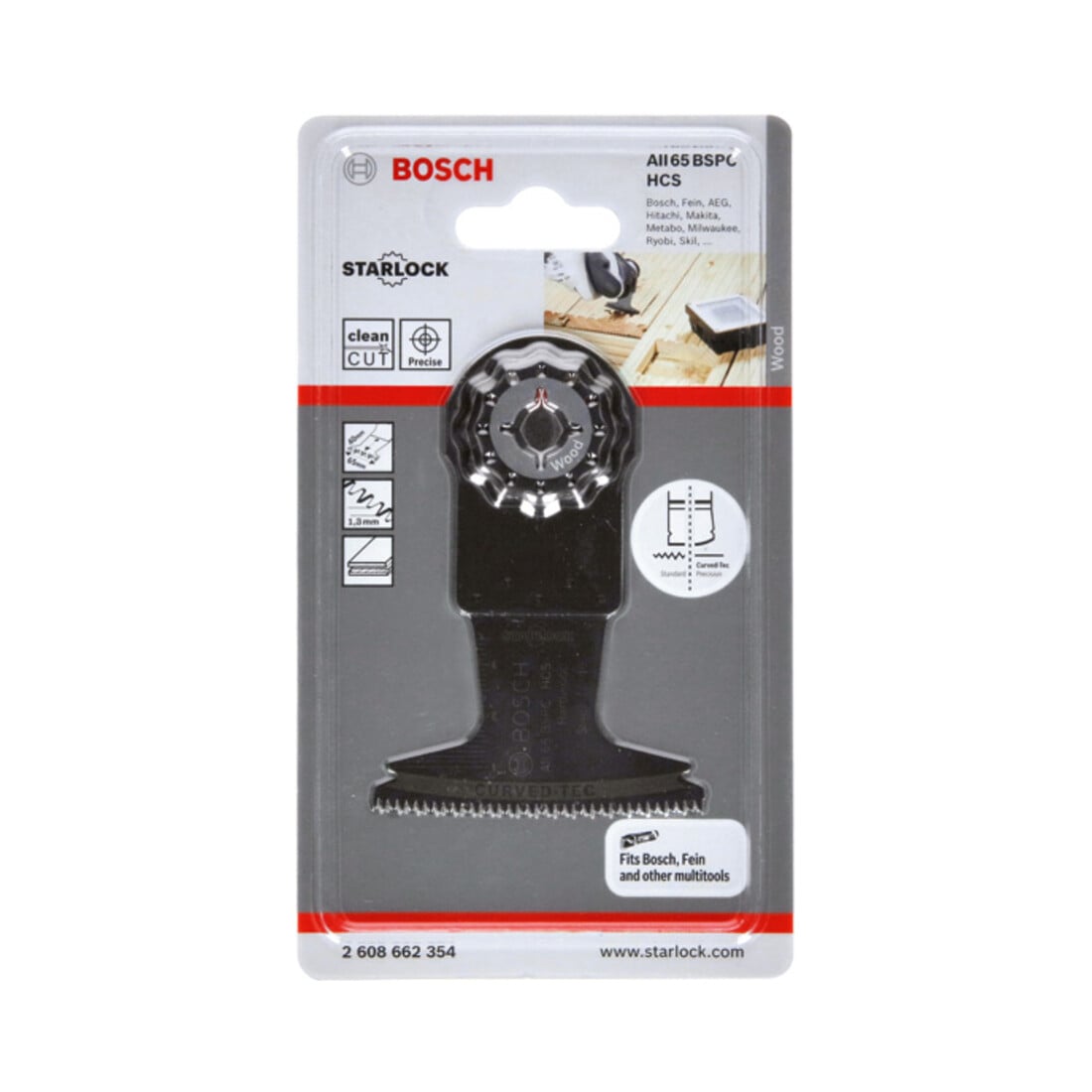 Bosch HCS invalzaagblad AII 65 BSPC Hard Wood, 40 x 65 mm