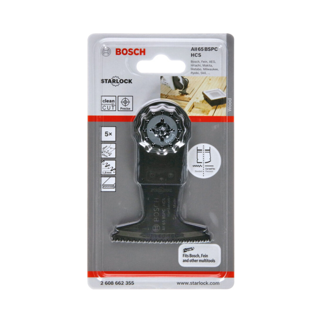 Bosch HCS invalzaagblad AII 65 BSPC Hard Wood, 40 x 65 mm