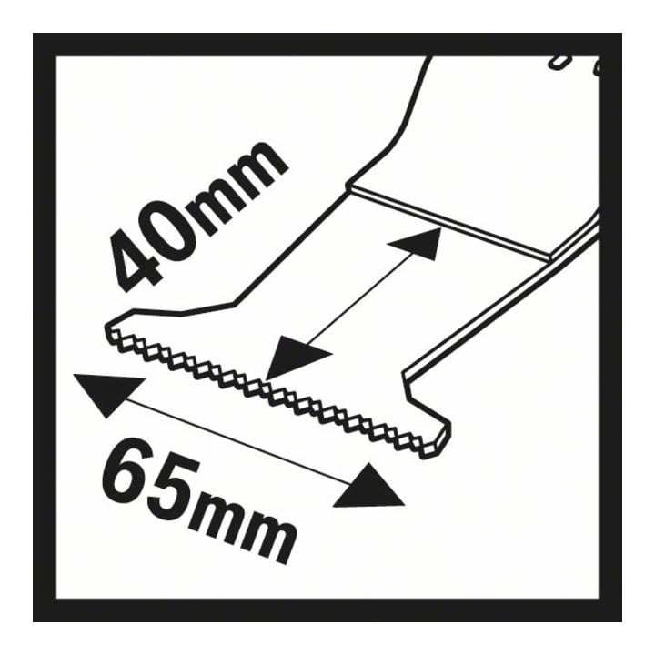 Bosch HCS Tauchsägeblatt AII 65 APC Wood, 40 x 65 mm 