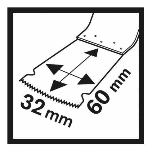 Bosch HCS Tauchsägeblatt PAIZ 32 EPC Wood, 60 x 32 mm, DIY
