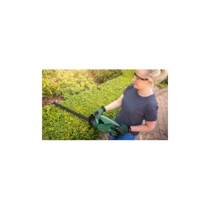 Bosch Heckenschere EasyHedgeCut 18-45 mit 1x Akkupack, Ladegerät,Messerabdeckung