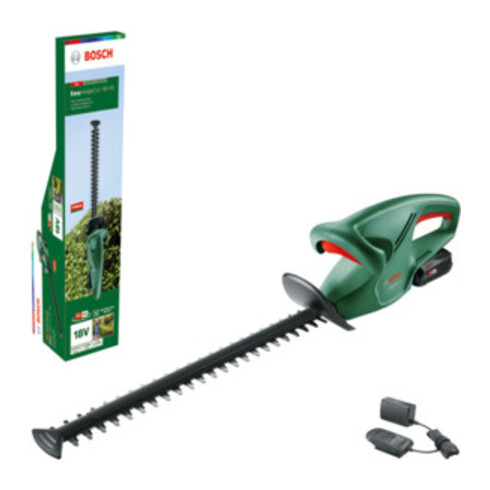 Bosch Heckenschere EasyHedgeCut 18-45 mit 1x Akkupack, Ladegerät,Messerabdeckung