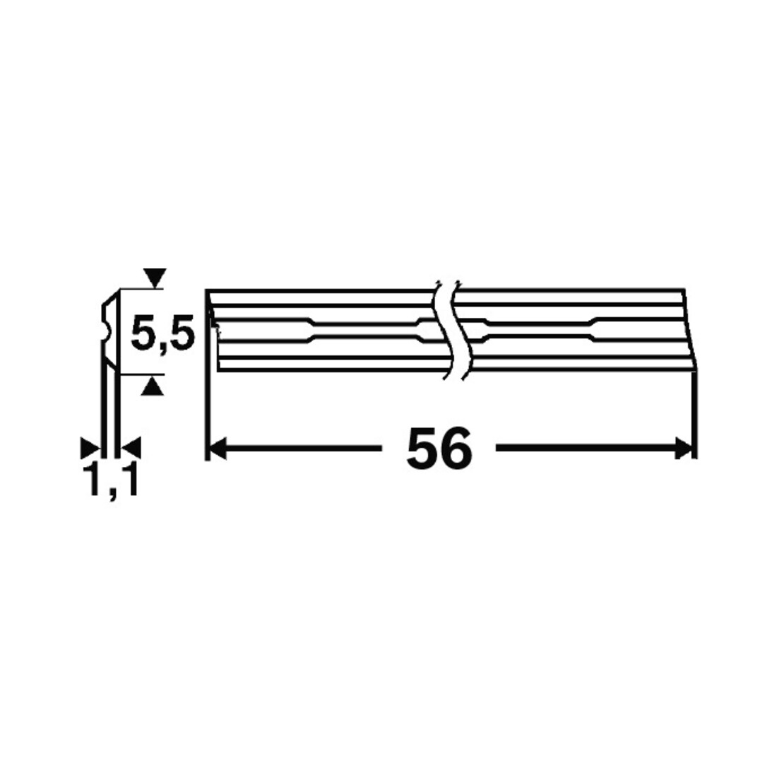 Bosch Hobelmesser 56 mm für GHO 12V-20