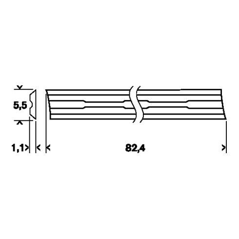 Bosch Hobelmesser scharf gerade HM 40°, 82 x 5,5 mm