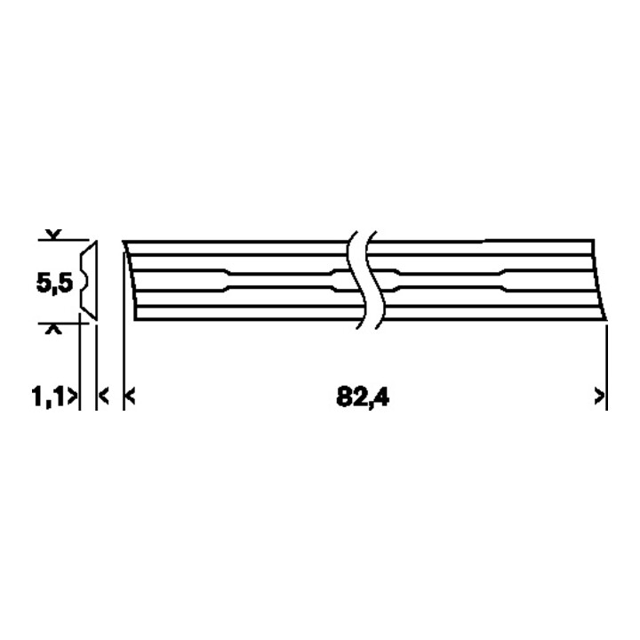 Bosch Hobelmesser scharf gerade HM 40°, 82 x 5,5 mm