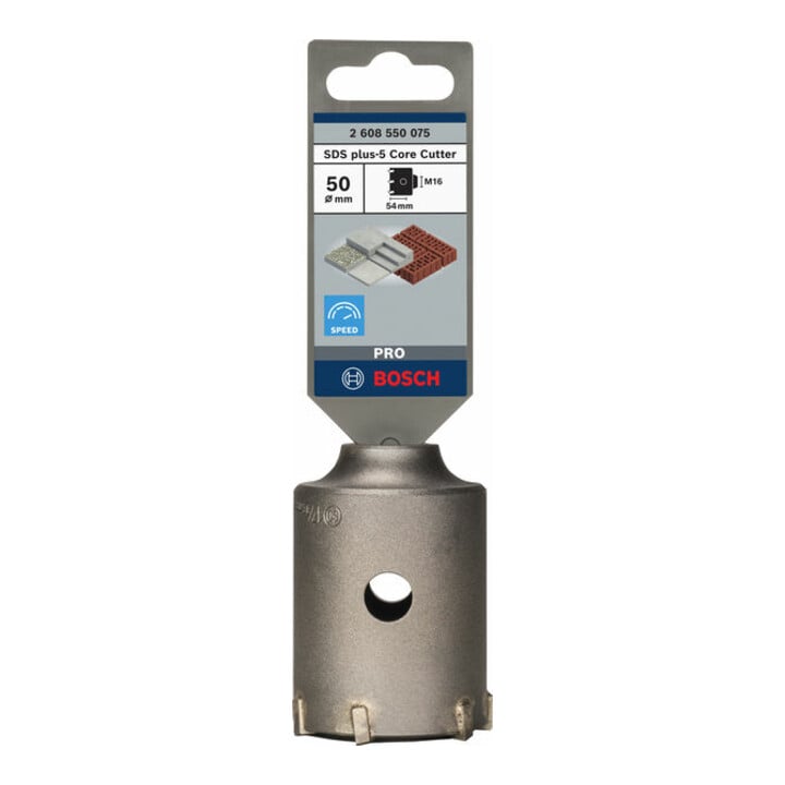 Bosch Hohlbohrkrone SDS plus-9 für Sechskantadapter 50 x 50 x 72 mm 6