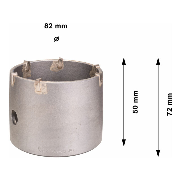 Bosch Hohlbohrkrone SDS plus-9 für Sechskantadapter 82 x 50 x 80 mm 6