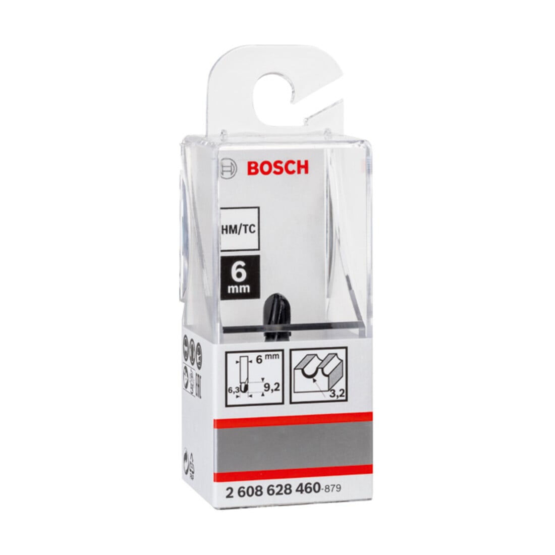 Bosch Hohlkehlfräser 6 mm R1 3.2 mm D 6.35 mm L 9,1 mm G 40 mm