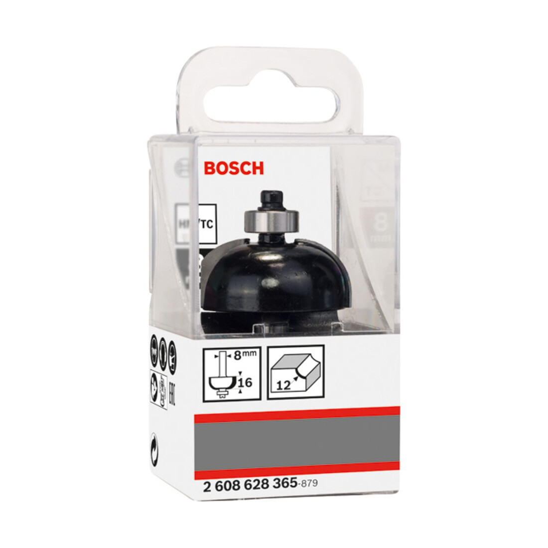 Bosch Hohlkehlfräser 8 mm R1 12 mm D 36,7 mm L 16 mm G 58 mm