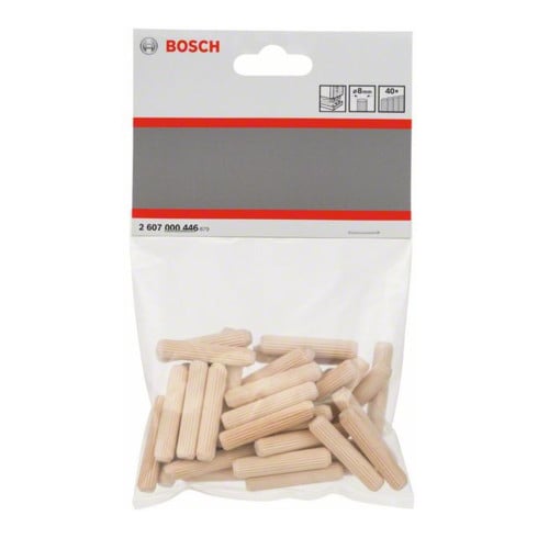 Bosch Holzdübel 8 mm, 40 mm